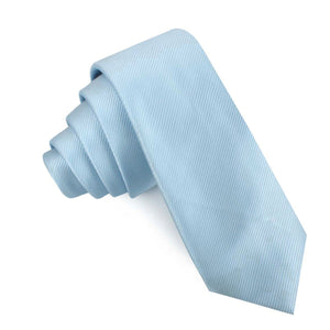 Capri Blue Twill Skinny Tie