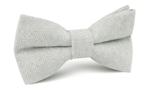 Capri Grey Tweed Striped Linen Bow Tie