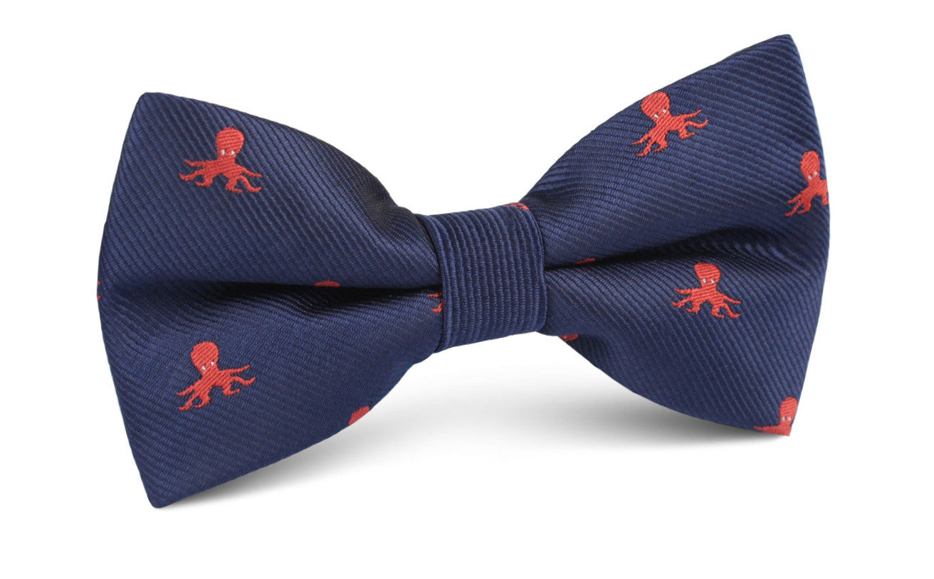 Caribbean Coral Octopus Bow Tie