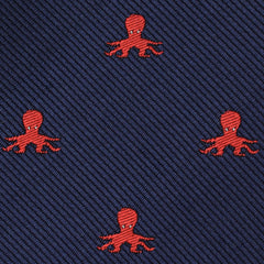 Caribbean Coral Octopus Fabric Pocket Square