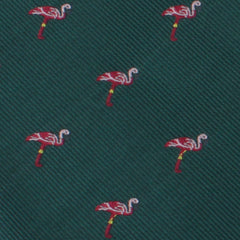 Caribbean Royal Green Flamingo Fabric Swatch