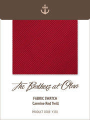 Carmine Red Twill Y358 Fabric Swatch