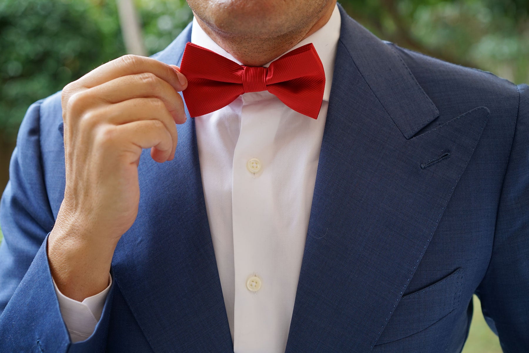 udløser forbinde Himmel Carmine Red Twill Bow Tie | Wedding Bowtie | Men's Satin Bow Ties | OTAA