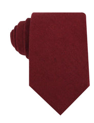 Carmine Burgundy Linen Necktie