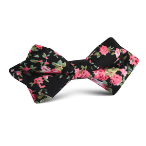 Carnation Floral Pink Diamond Bow Tie