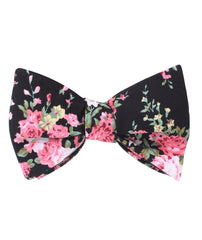 Carnation Floral Pink Self Tied Bowtie