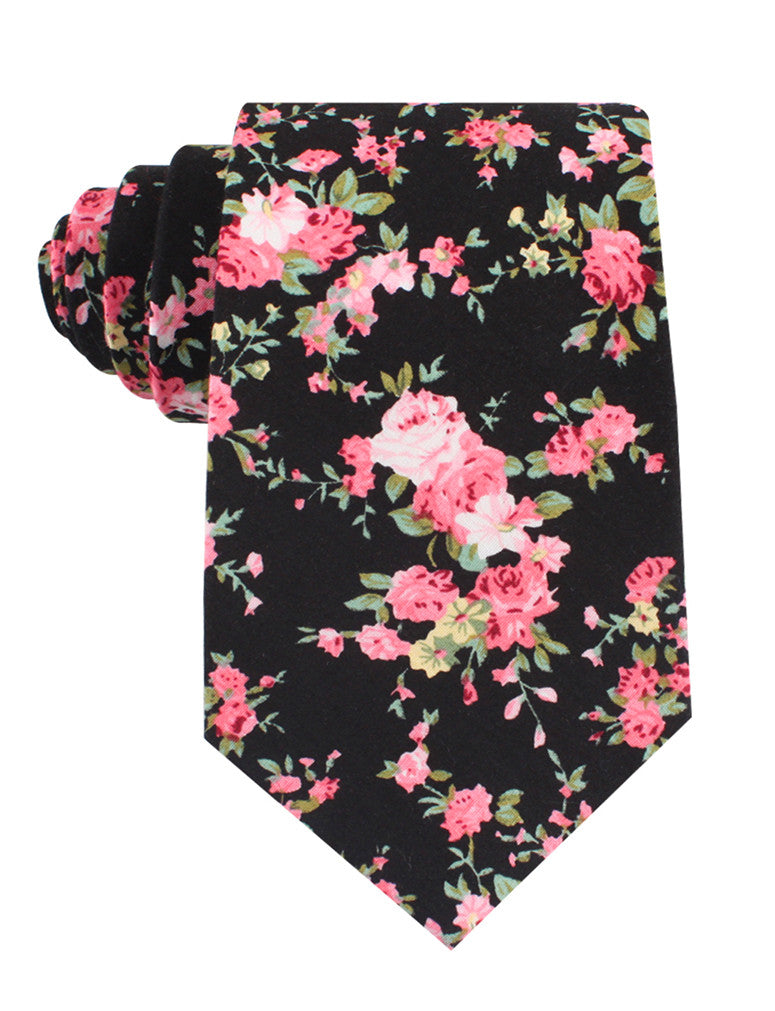Carnation Floral Pink Tie