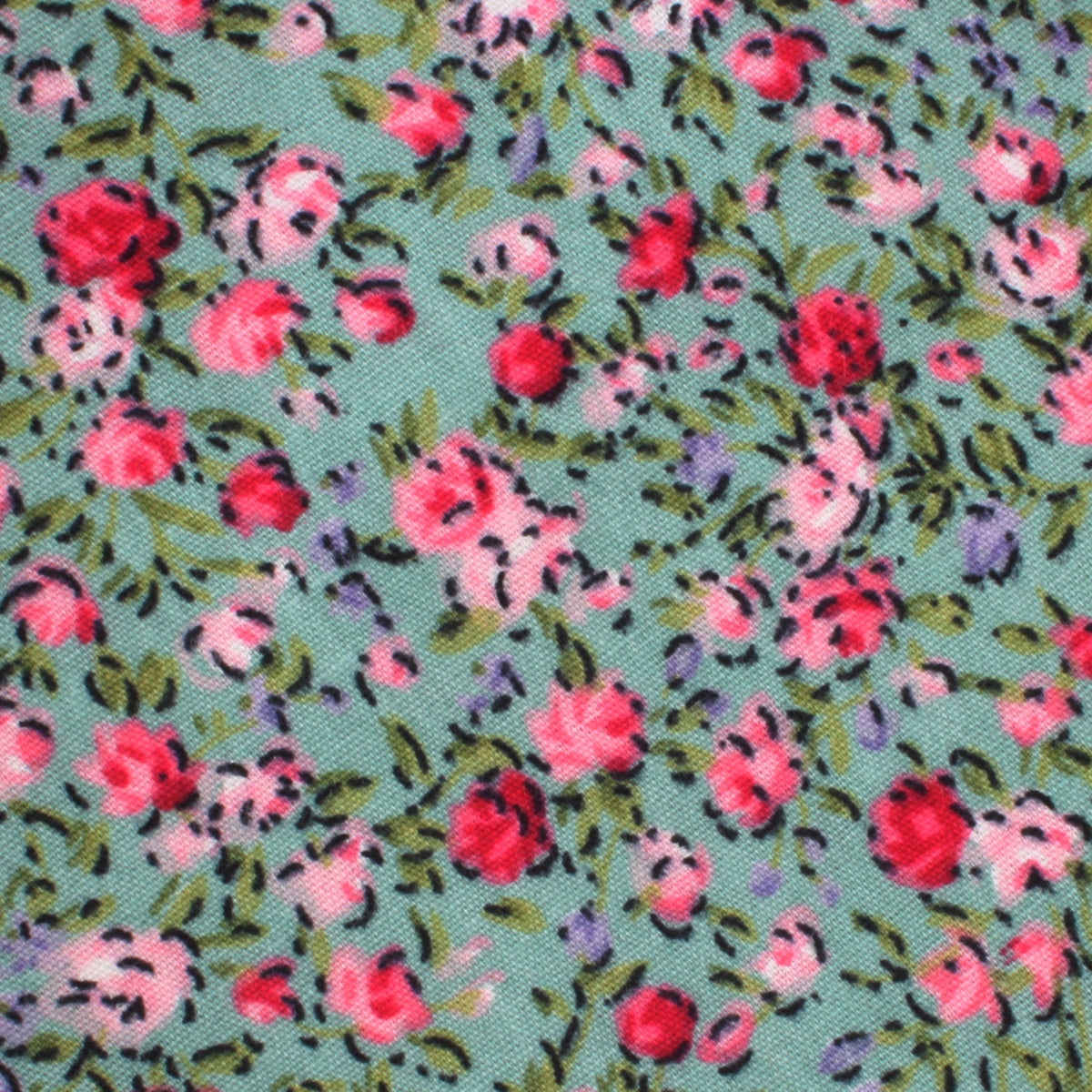 Centifolia Floral Roses Necktie Fabric