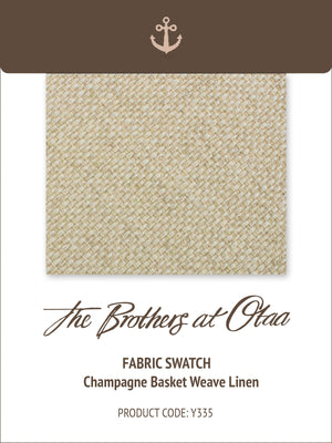 Fabric Swatch (Y335) - Champagne Basket Weave Linen