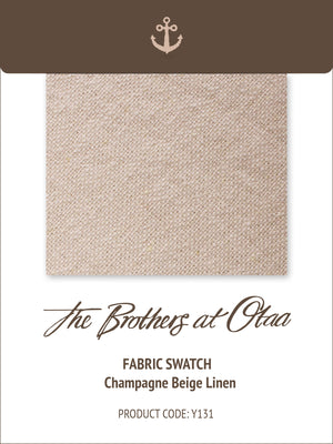Fabric Swatch (Y131) - Champagne Beige Linen