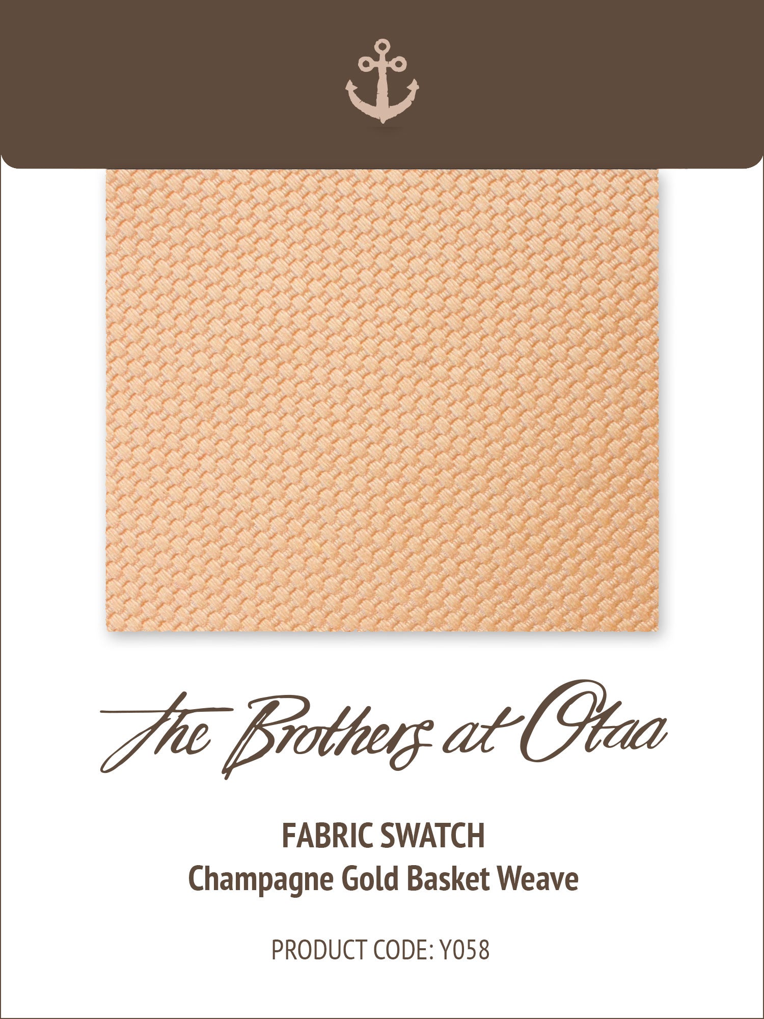 Champagne Gold Basket Weave Y058 Fabric Swacth