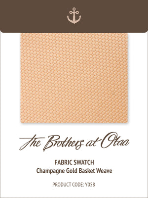 Fabric Swatch (Y058) - Champagne Gold Basket Weave