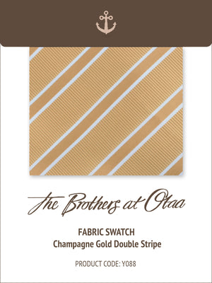 Fabric Swatch (Y088) - Champagne Gold Double Stripe
