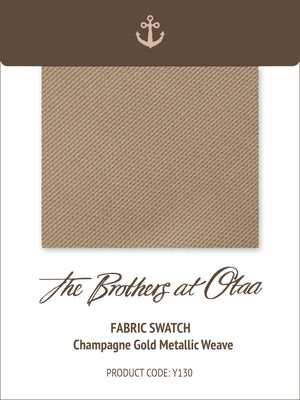 Fabric Swatch (Y130) - Champagne Gold Metallic Weave