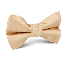 Champagne Gold Basket Weave Kids Bow Tie