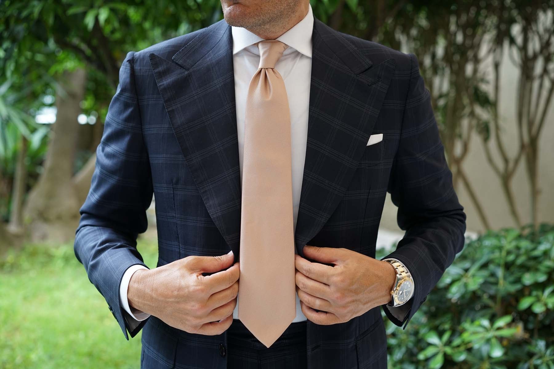 champagne gold necktie