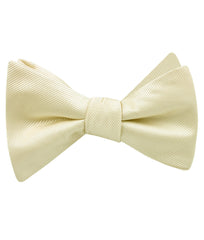 Champagne Twill Self Tied Bow Tie