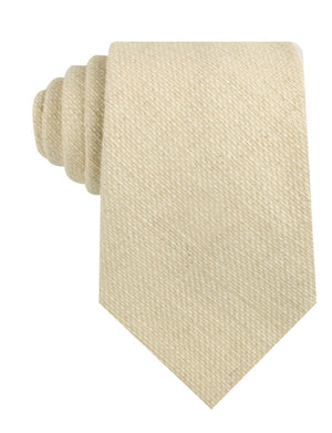 Champagne Basket Weave Linen Necktie
