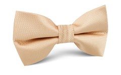 Champagne Gold Basket Weave Bow Tie
