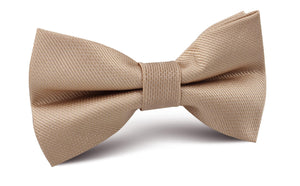 Champagne Gold Metallic Weave Bow Tie