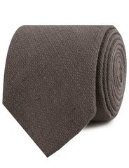 Charcoal Graphite Weave Linen Neckties