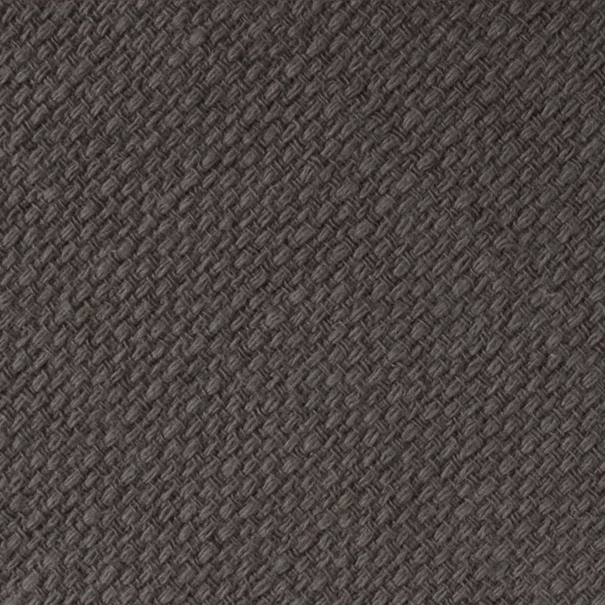 Charcoal Graphite Weave Linen Skinny Tie Fabric