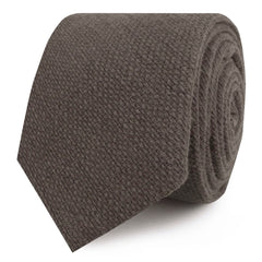 Charcoal Graphite Weave Linen Skinny Ties