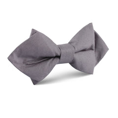 Charcoal Grey Cotton Diamond Bow Tie