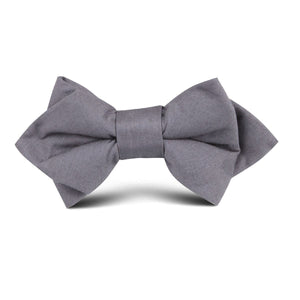 Charcoal Grey Cotton Kids Diamond Bow Tie