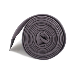 Charcoal Grey Cotton Necktie Side Roll