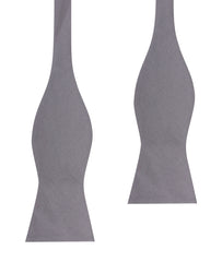 Charcoal Grey Cotton Self Tie Bow Tie
