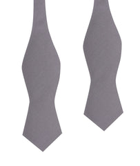 Charcoal Grey Cotton Self Tie Diamond Tip Bow Tie