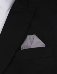 Charcoal Grey Cotton Winged Puff Pocket Square Fold