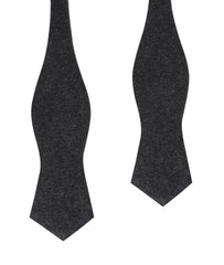 Charcoal Grey Dorset Wool Diamond Self Bow Tie