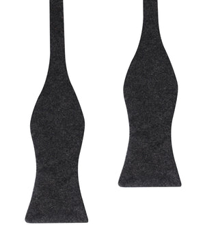 Charcoal Grey Dorset Wool Self Bow Tie