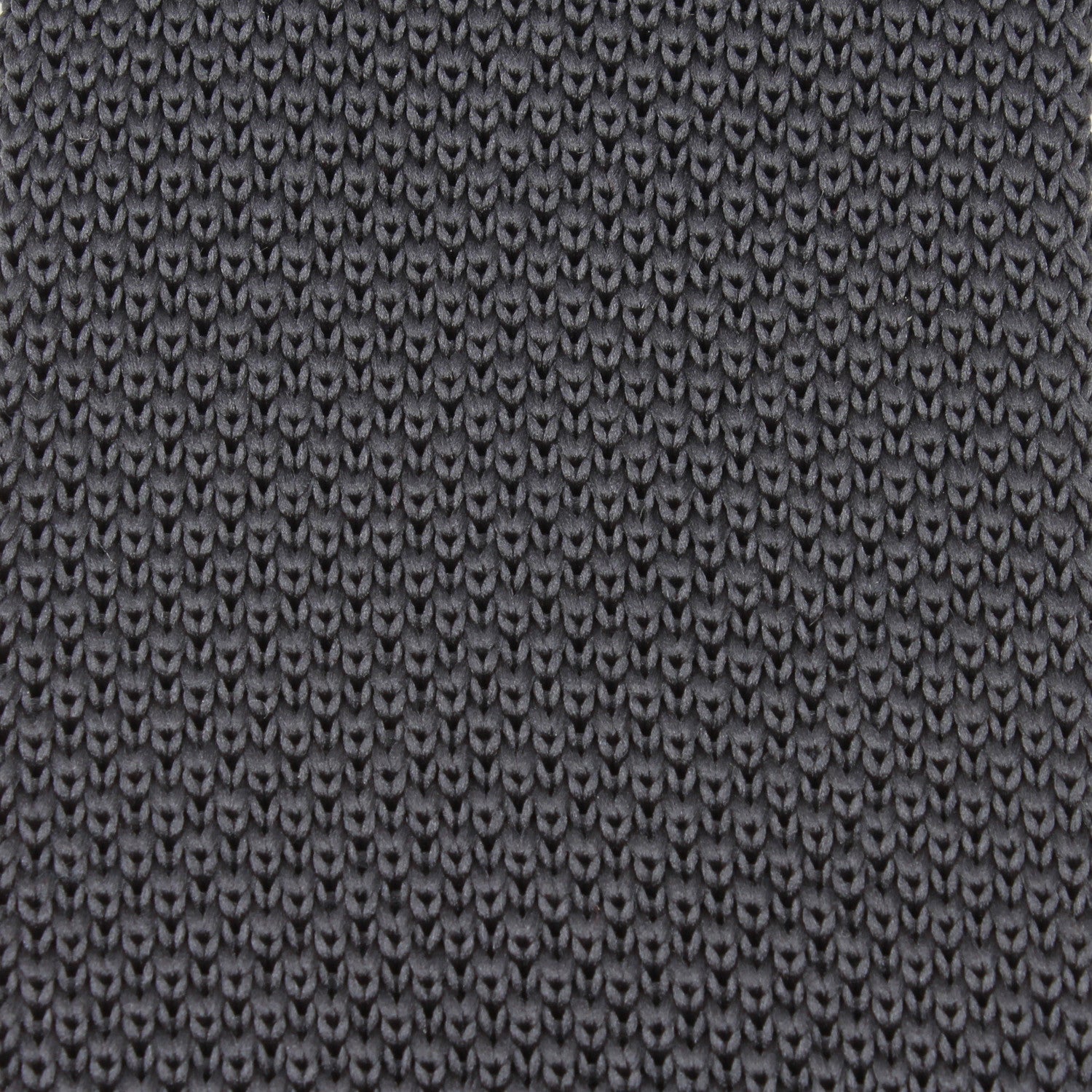 Charcoal Grey Knitted Tie Detail View