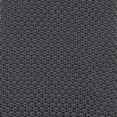 Charcoal Grey Knitted Tie Detail View
