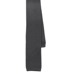 Charcoal Grey Knitted Tie  Shape View