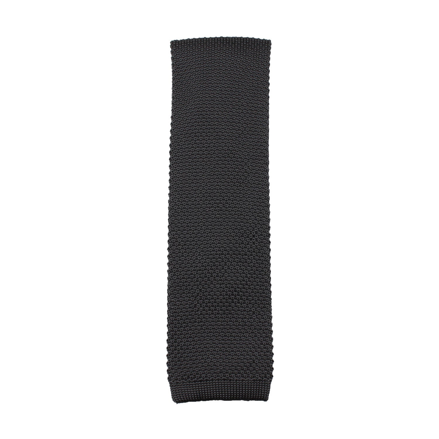 Charcoal Grey Knitted Tie Vertical View