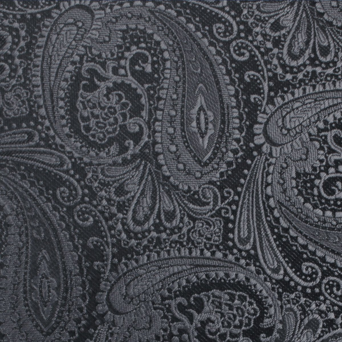 Charcoal Grey Paisley Bow Tie Fabric