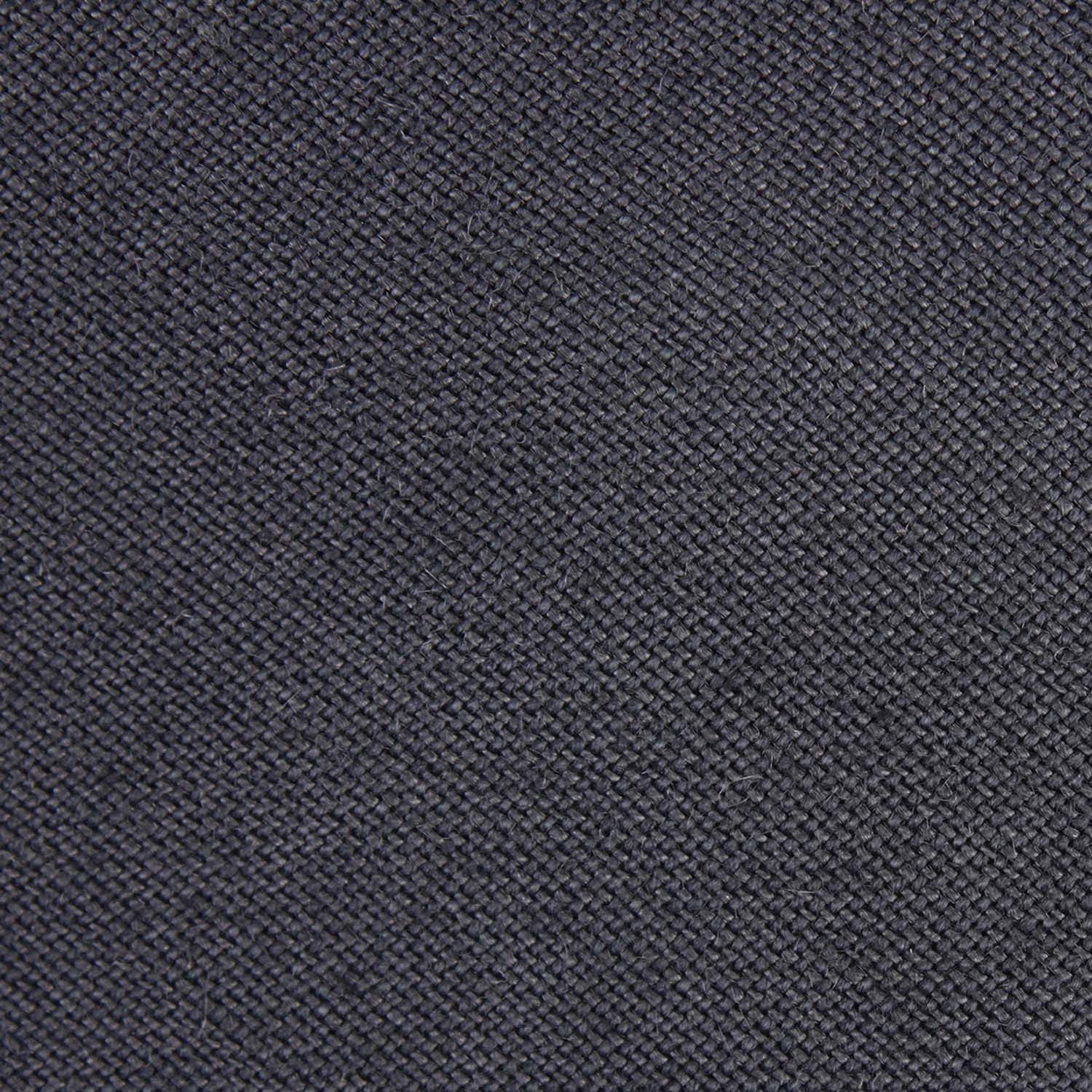 Charcoal Grey Slub Linen Fabric Necktie L177
