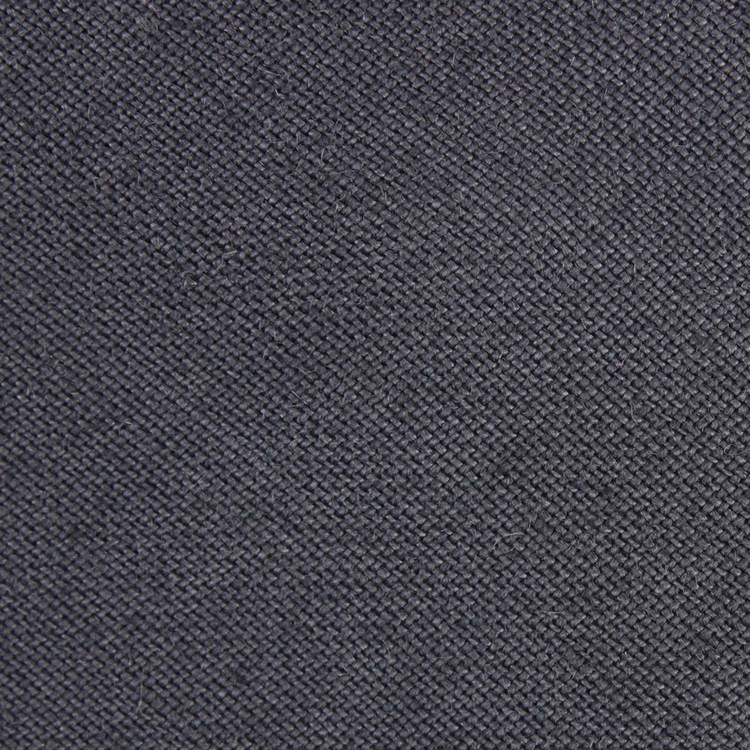 Charcoal Grey Slub Linen Fabric Pocket Square L177