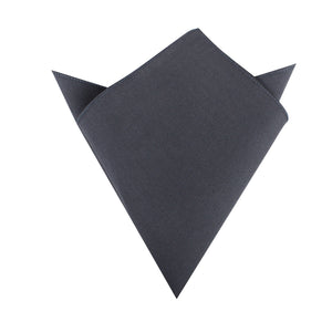 Charcoal Grey Slub Linen Pocket Square