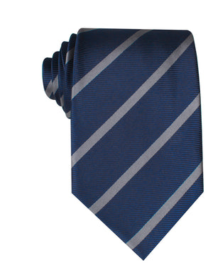 Charcoal Grey Striped Necktie