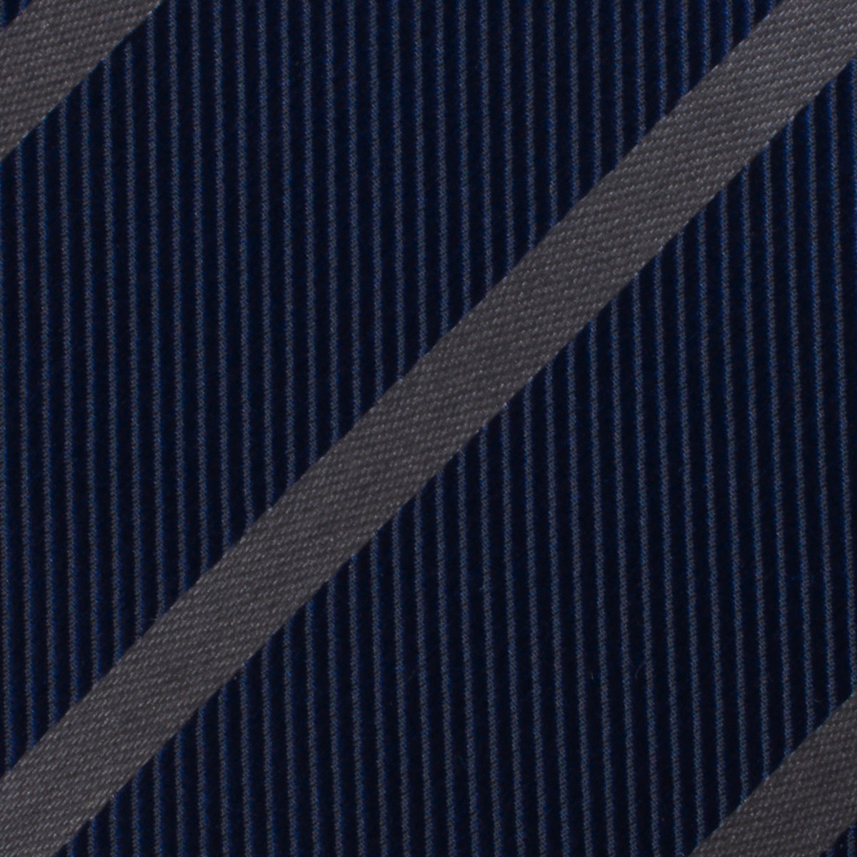 Charcoal Grey Striped Pocket Square Fabric