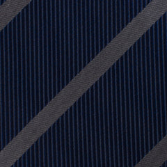 Charcoal Grey Striped Pocket Square Fabric