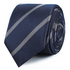 Charcoal Grey Striped Skinny Ties