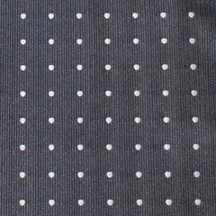 Charcoal Grey with White Polka Dots Fabric Kids Bow Tie M121