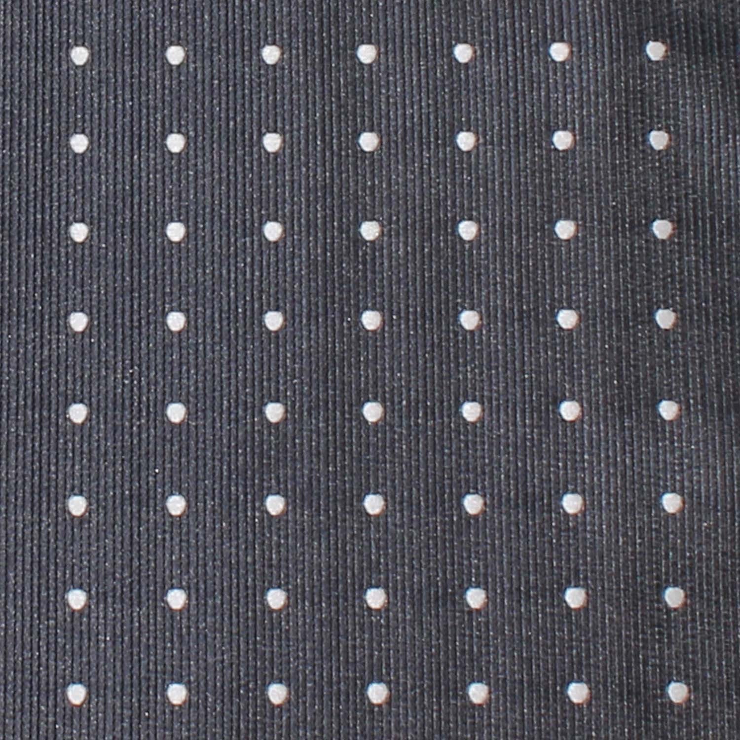 Charcoal Grey with White Polka Dots Fabric Self Tie Diamond Tip Bow TieM121