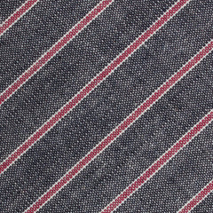 Cherry Red Pinstripe Fabric Skinny Tie
